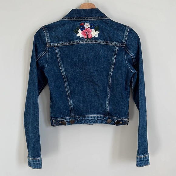 MAJE EMBROIDERED DENIM JACKET, size 36. - Picture 3 of 6